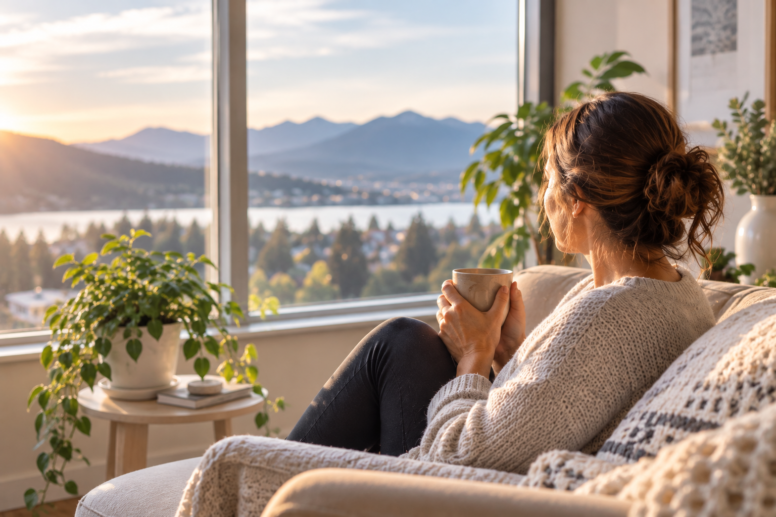 A peaceful moment by a window representing support and hope through depression counselling